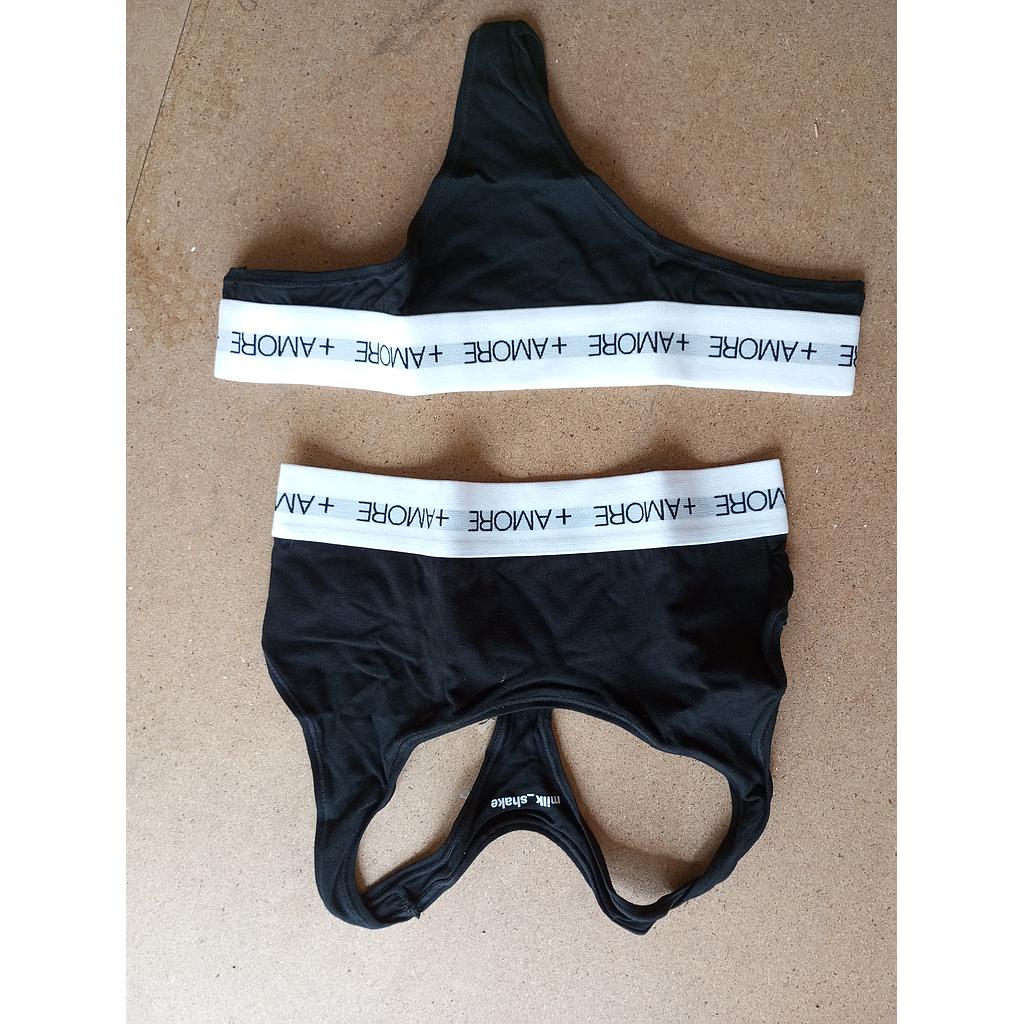 MS + AMORE ROPA INTERIOR NEGRO M hasta fin de existencias