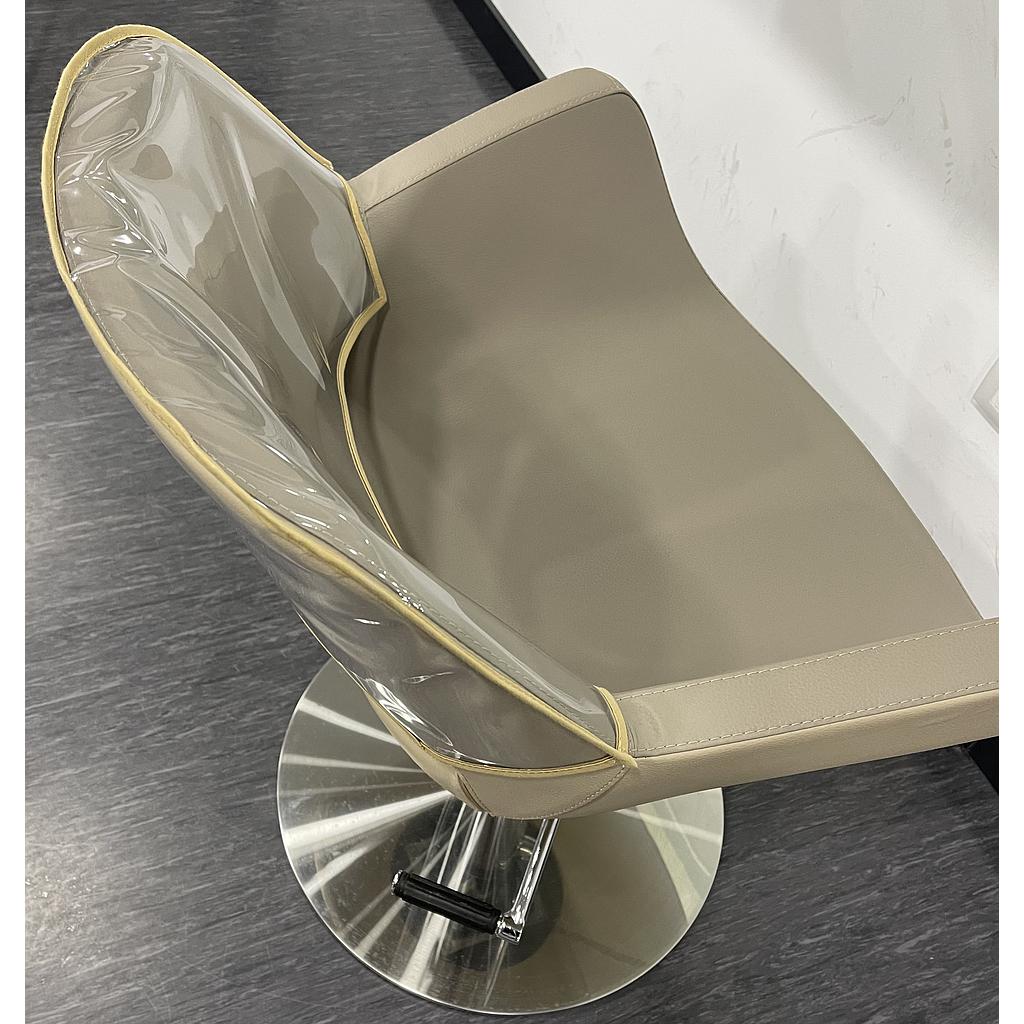 FUNDA SILLA TOCADOR ADARA plastico transparente respaldo