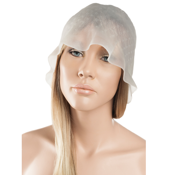 GORRO MECHAS SILICONA TRASLUCIDO CON GANCHO