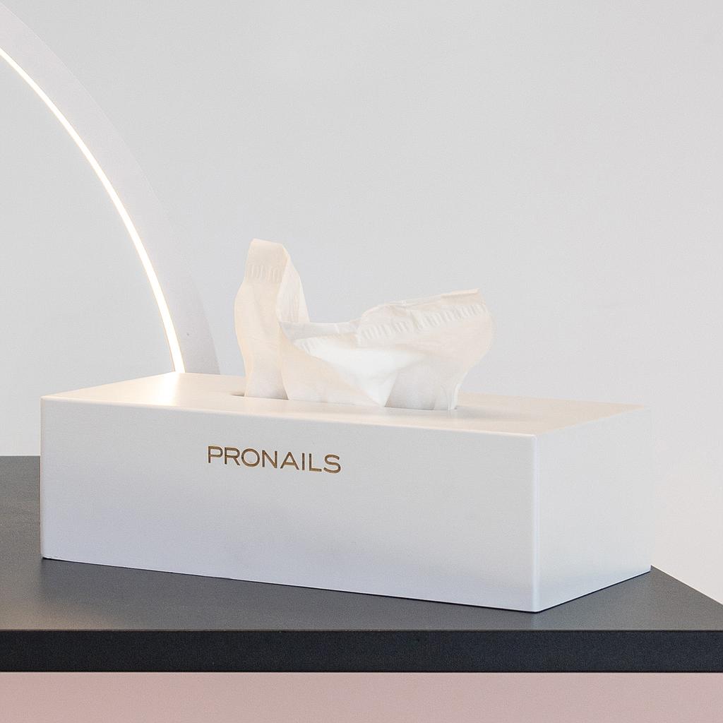 PN Caja madera blanca para pañuelos de papel