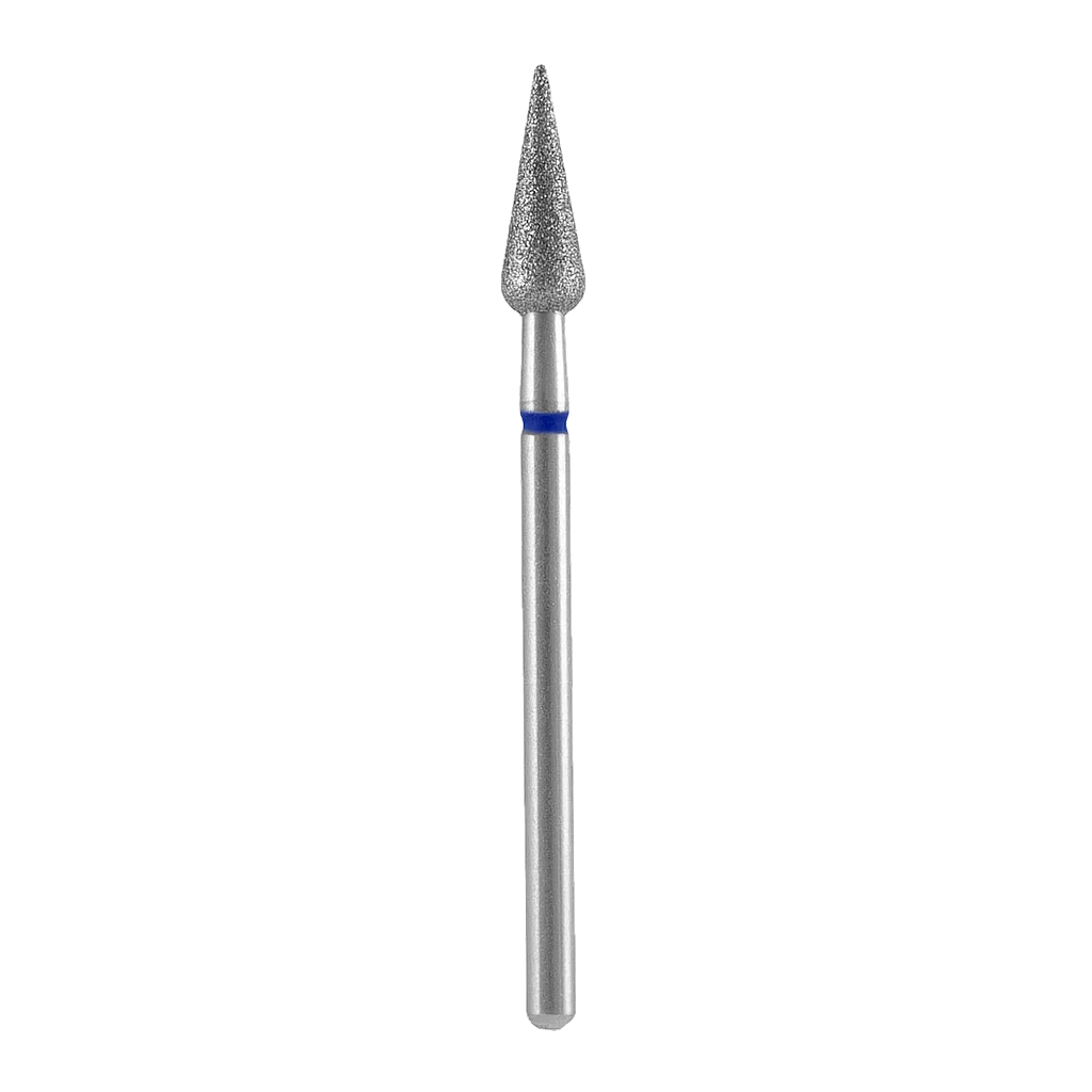 FRESA DIAMANTE PIEL PERA PUNTIAGUDA AZUL EXPERT diametro  4mm, largo 12mm STALEKS